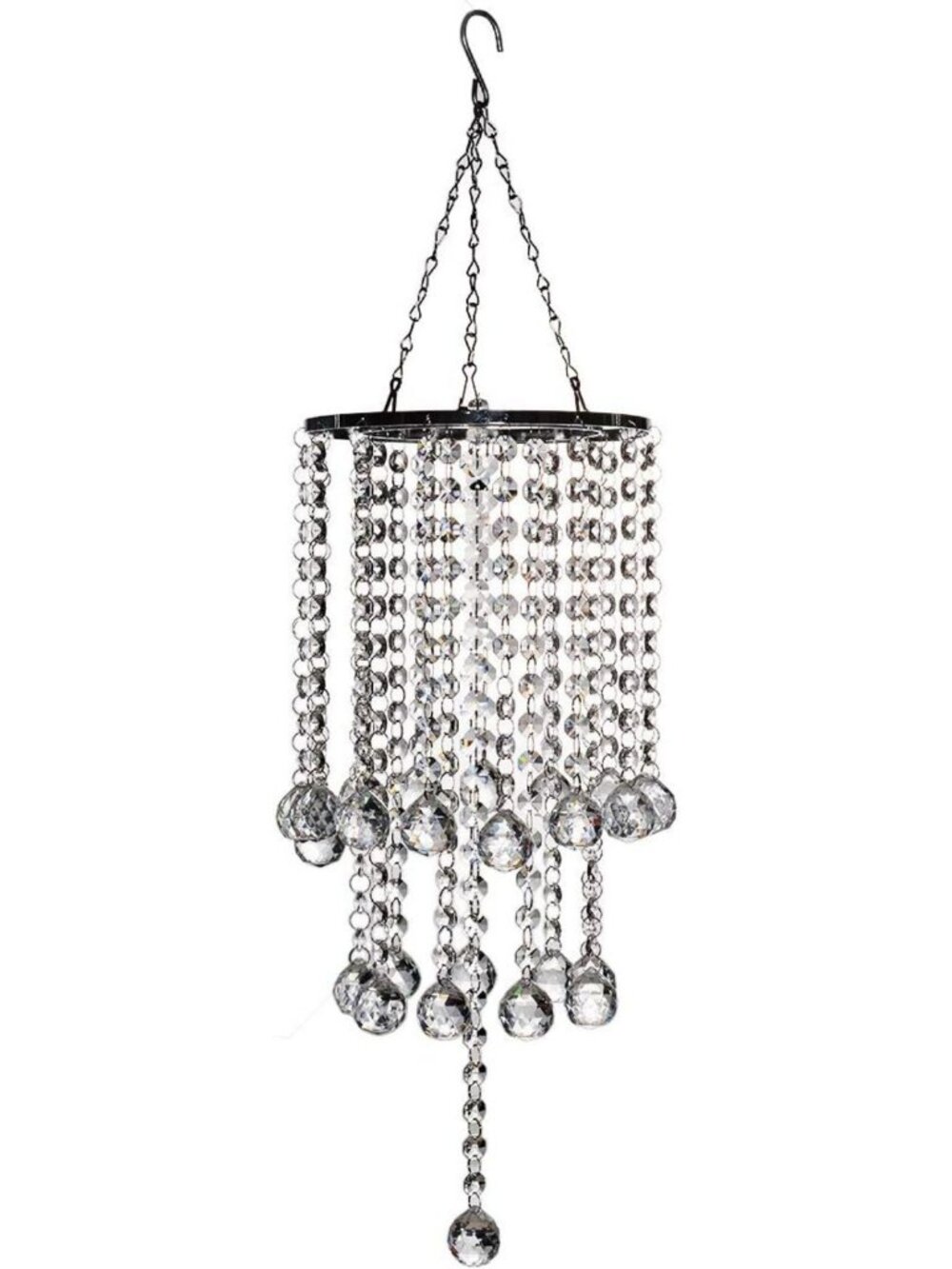 Elegant Crystal Prism Chandelier Wind Chimes | Suncatcher Pendant for Garden